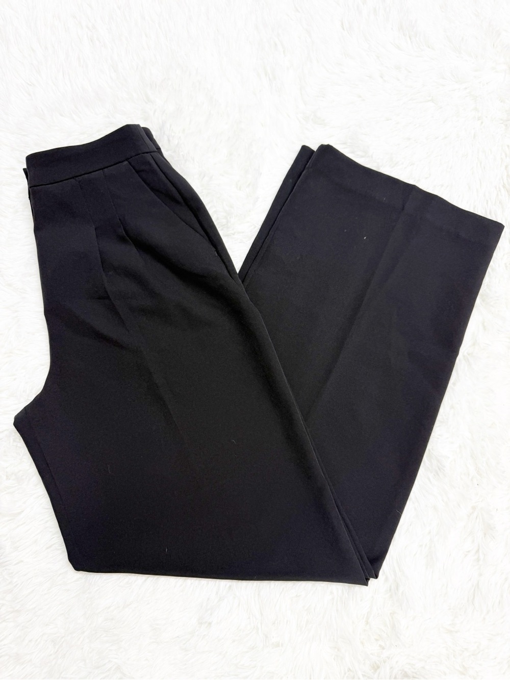Express Trouser Pants 2R Black Super High Rise Wide Leg Stretch
